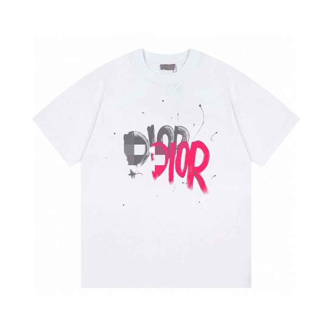 Dior White Dotted T-
