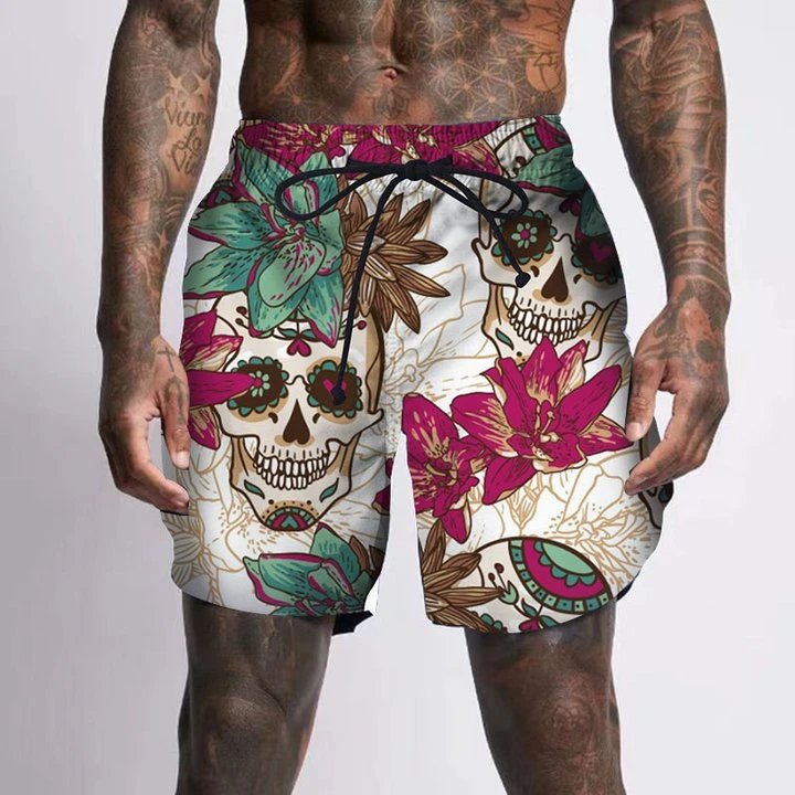 None Skull Floral Wh