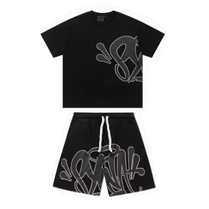 Supreme Black T-Shirt and Shorts Set