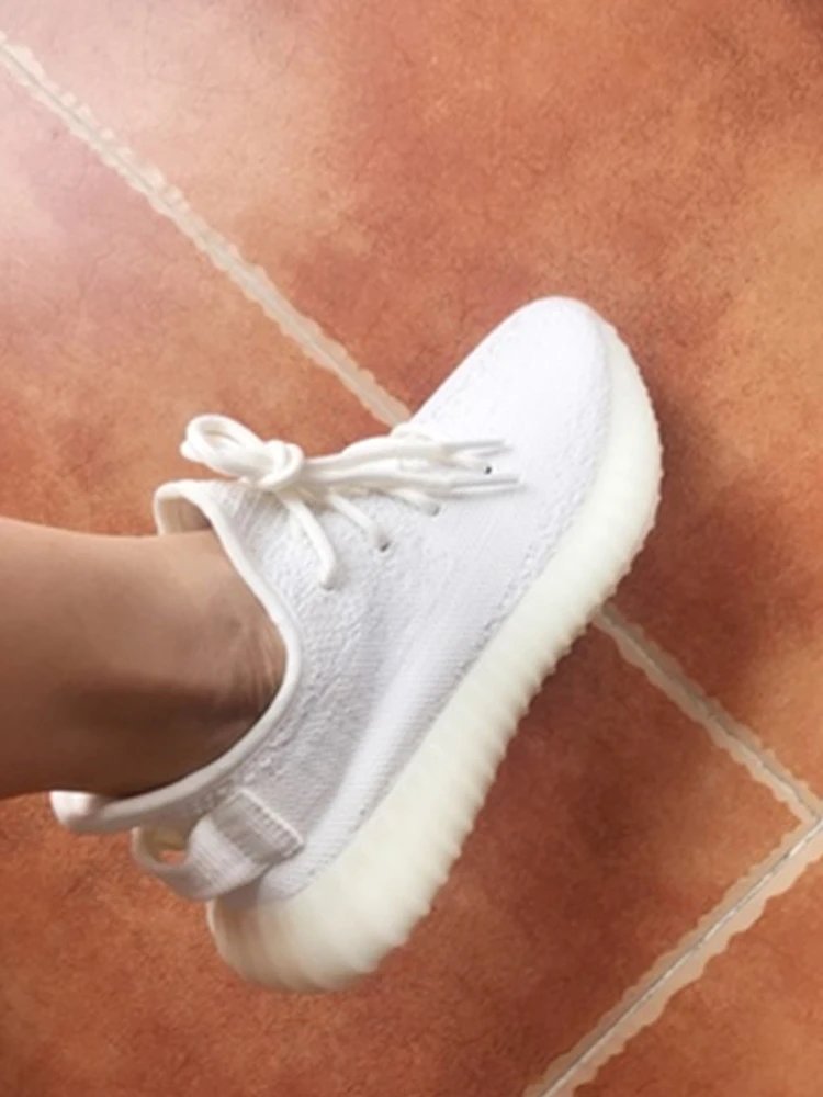 Adidas Yeezy Boost 350 White Primeknit Sneakers