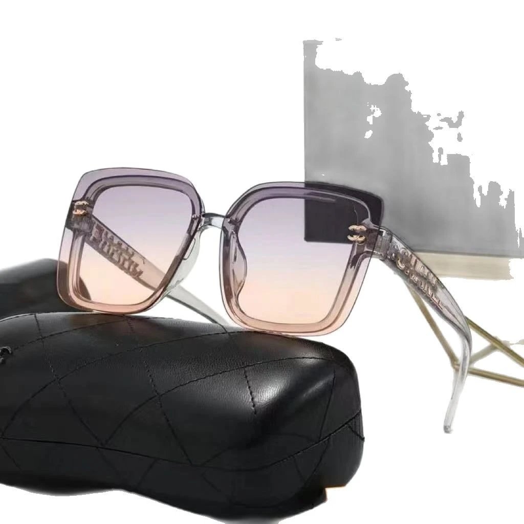 Chanel Square Black Gradient Lens Oversized Sunglasses