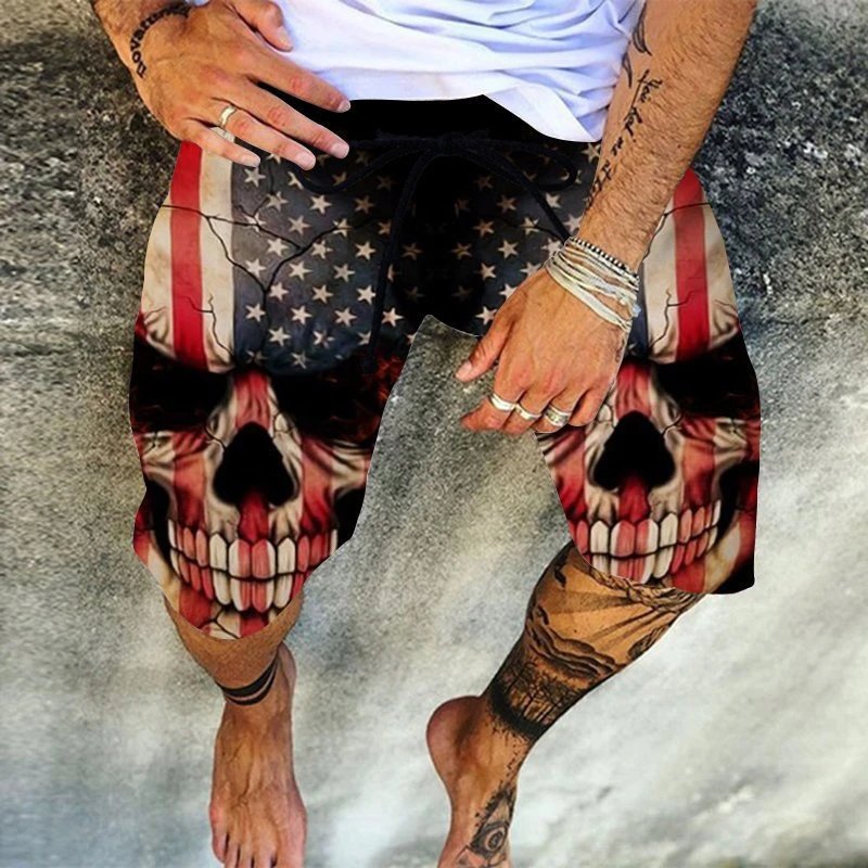 American Flag Skull 