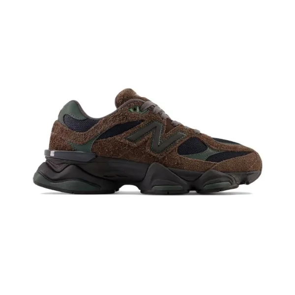 New Balance 9060 Brown Olive Chunky Sneakers - 1