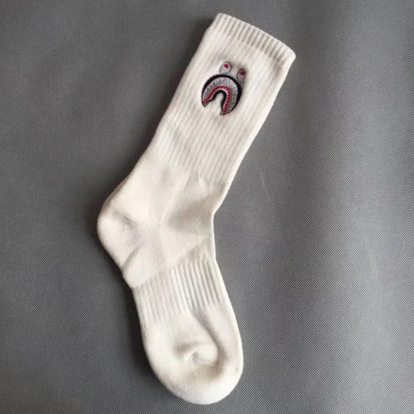 A Bathing Ape Shark Sock White Socks - 1