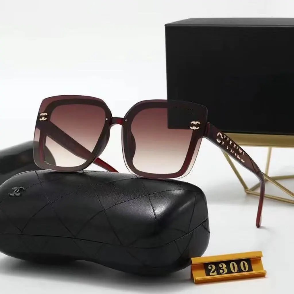 Chanel Square Black Gradient Lens Oversized Sunglasses