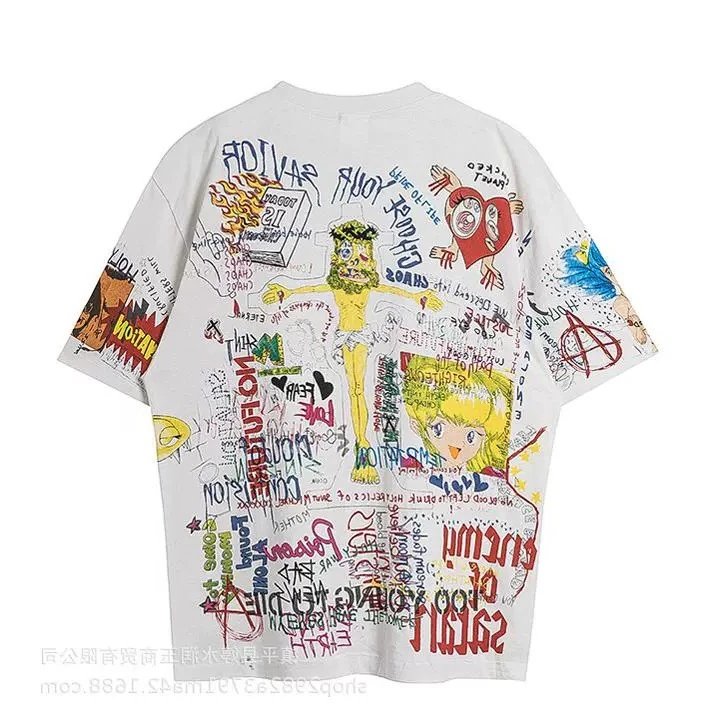 Saint Laurent Graphic Print Black Oversized T Shirt