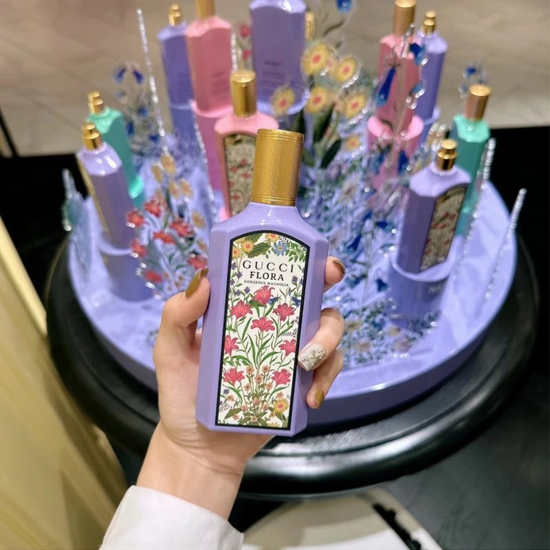 Gucci Flora Pink Lavender Turquoise Floral Perfume