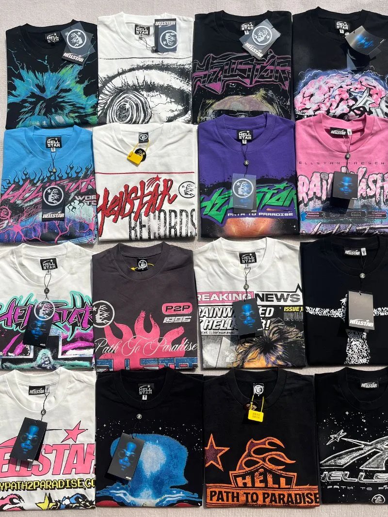 Hellstar Graphic Print Multicolor Streetwear T-Shirt