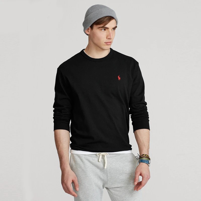 Polo Ralph Lauren Black Classic Crewneck Sweatshirt
