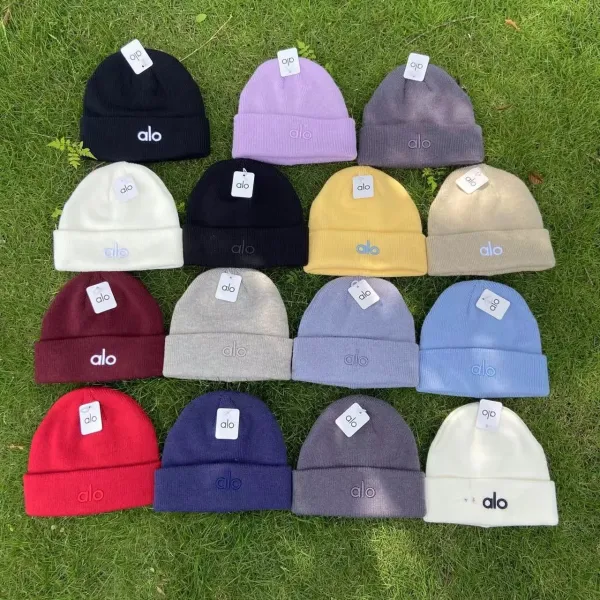 Alo Beanie Navy Blue Knit Hat - 4