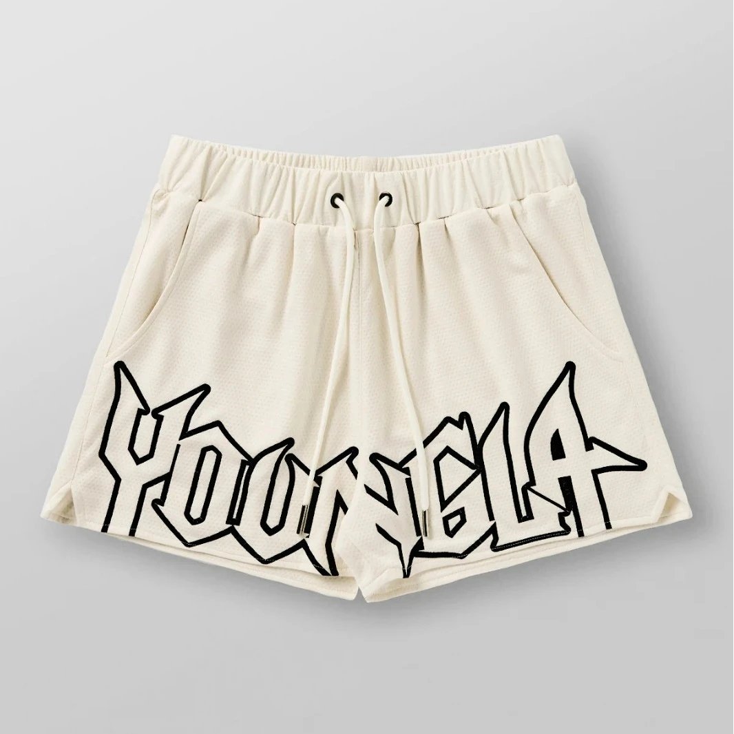 Your Yela Black Graphic Streetwear Shorts