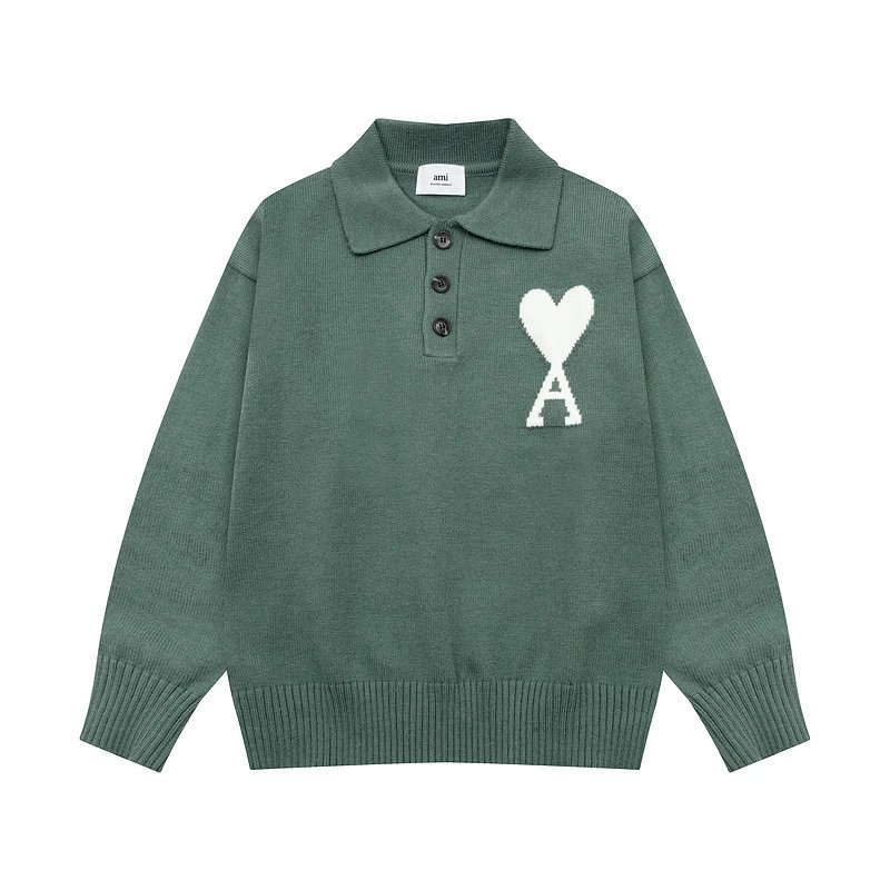 Ami Paris Green Polo