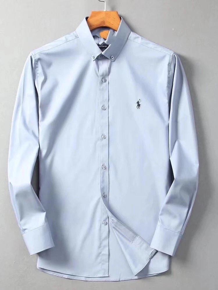 Polo Ralph Lauren White Slim Fit Dress Shirt Light Gray Tailored Trousers