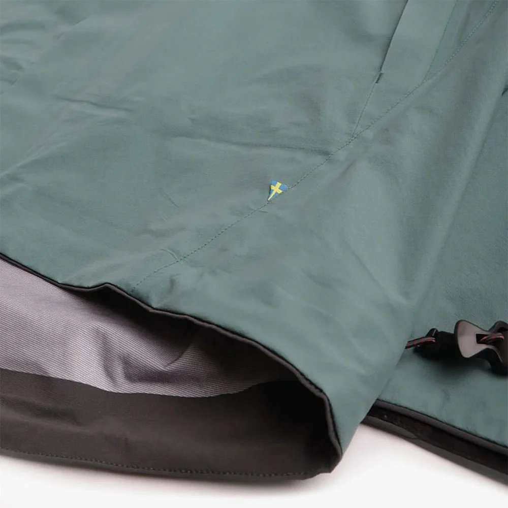 Outdoor Waterproof Hooded Jacket Sage Green Technical Performance