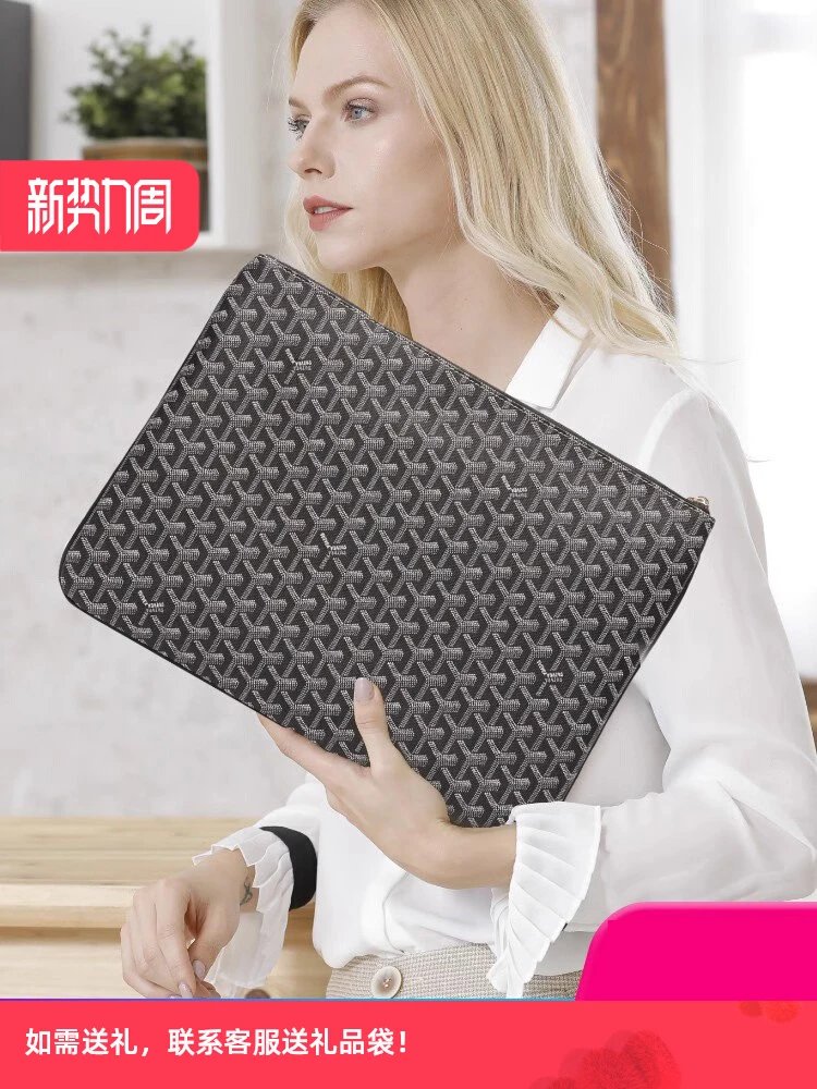 Goyard Saint-Louis Black Monogram Clutch Bag