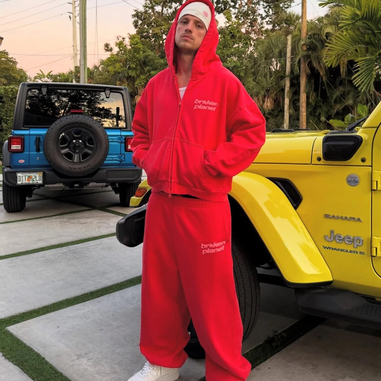 Broken Planet Zip-Up Hoodie and Jogger Set Multicolor Streetwear