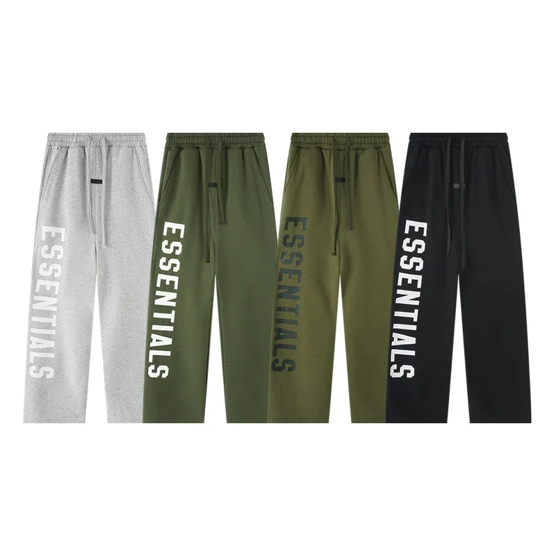 Essentials Grey Green Olive Black Drawstring Sweatpants