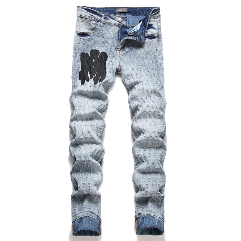 Amiri Distressed Paint-Splatter Denim Jeans