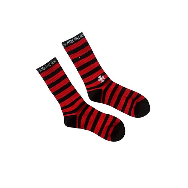Design Striped Crew Socks Red and Black Socks product listing in Litbuy spreadsheet finds