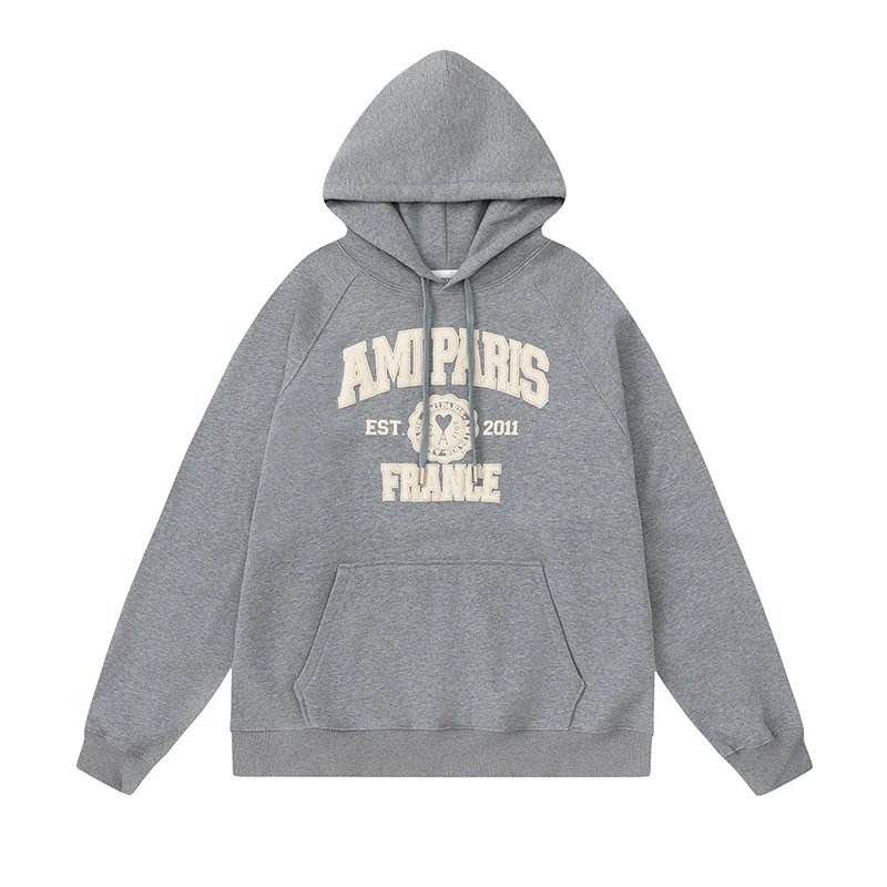 Ami Paris Grey Hoodi