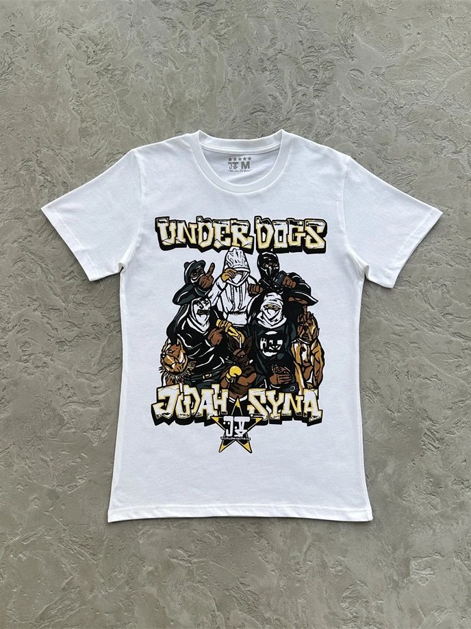 Underdogs Graphic Print White Streetwear T-Shirt