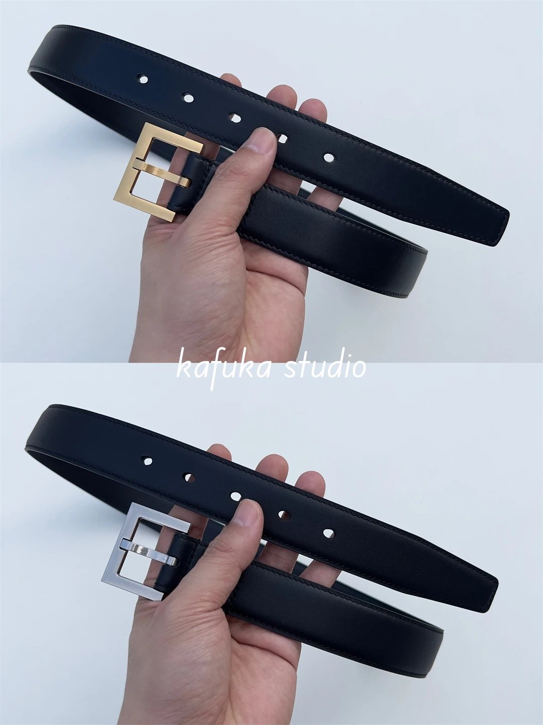 Chanel CC Logo Black Quilted Leather Belt