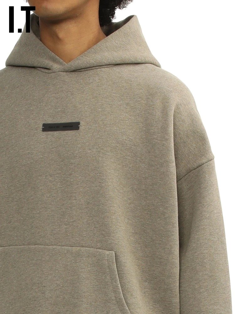 I.T Hooded Sweatshirt Olive Green Minimalist Pullover