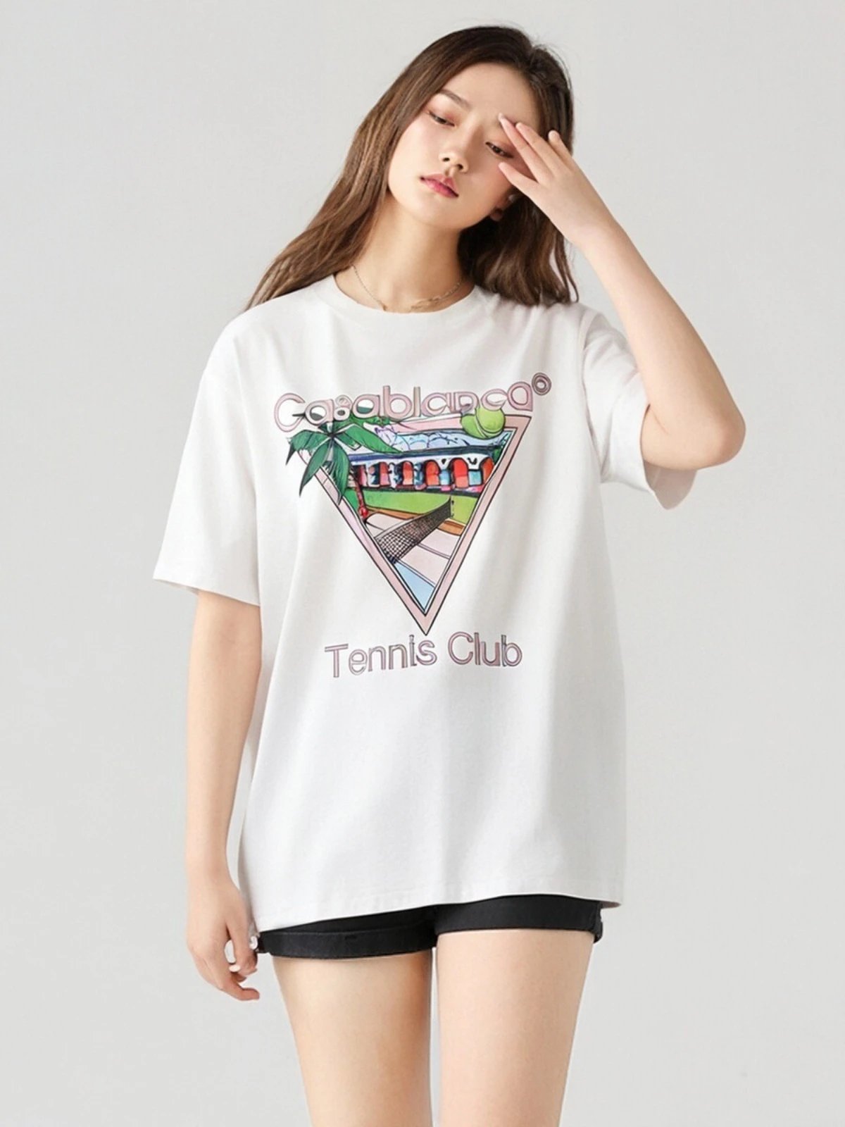 Casa Blanca White Graphic Print T-Shirt