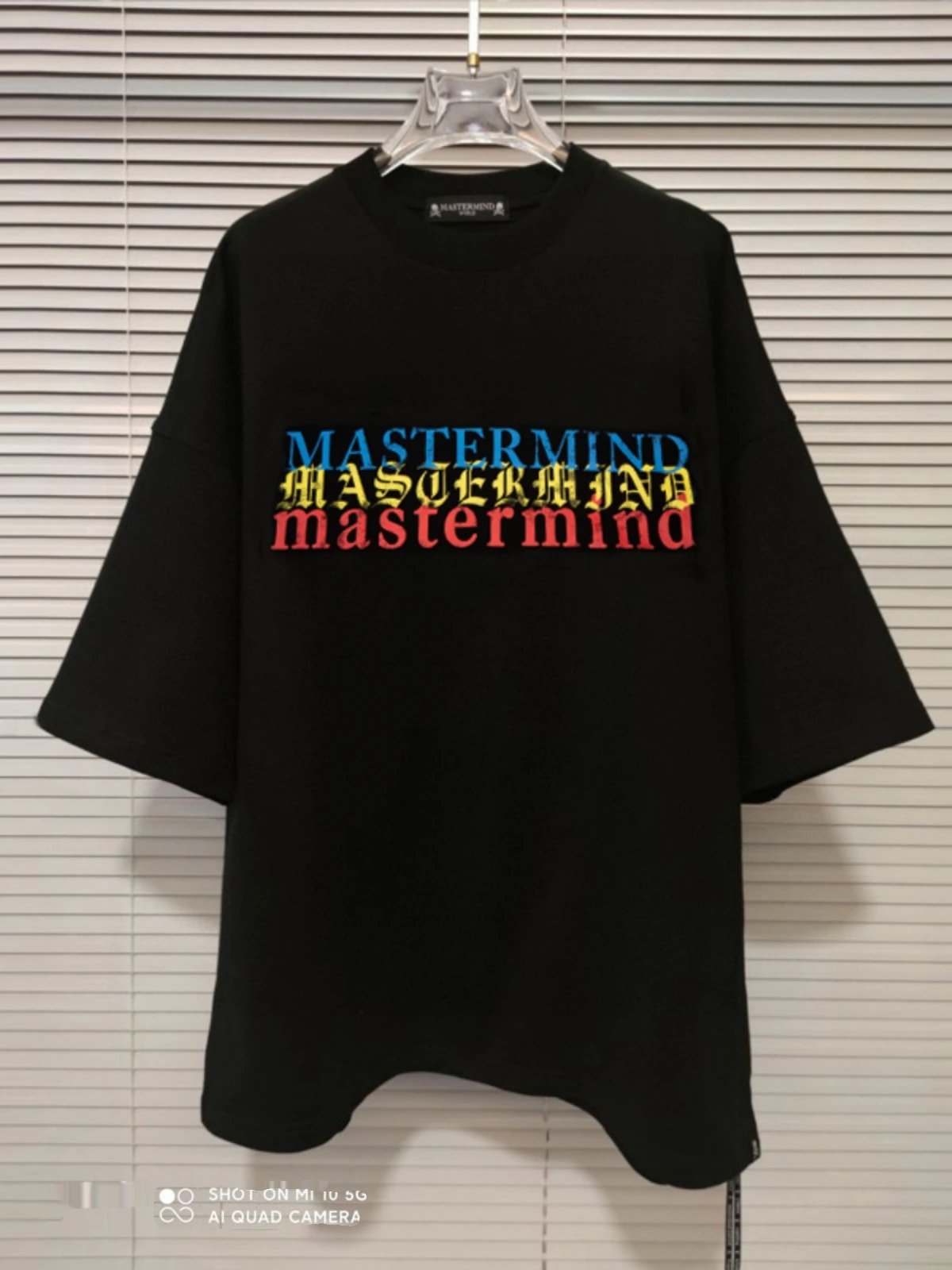 Black Oversized T-Shirt With Triple Skull And Crossbones Graphic
