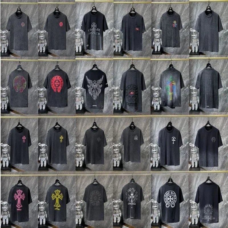 Chrome Hearts Black Graphic Print Streetwear T-Shirt