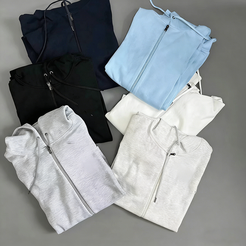 Double-Sided Fabric Zip Hoodie