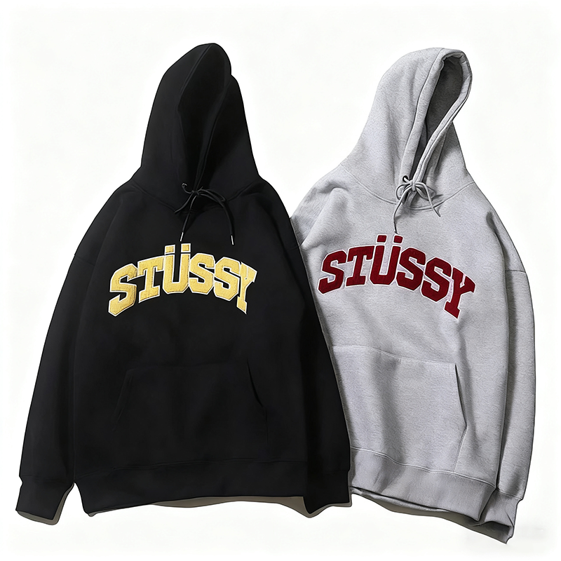 stussy hoodie cardigan zipper hooded sweatshirt loose casual sports couple jacket hoodie