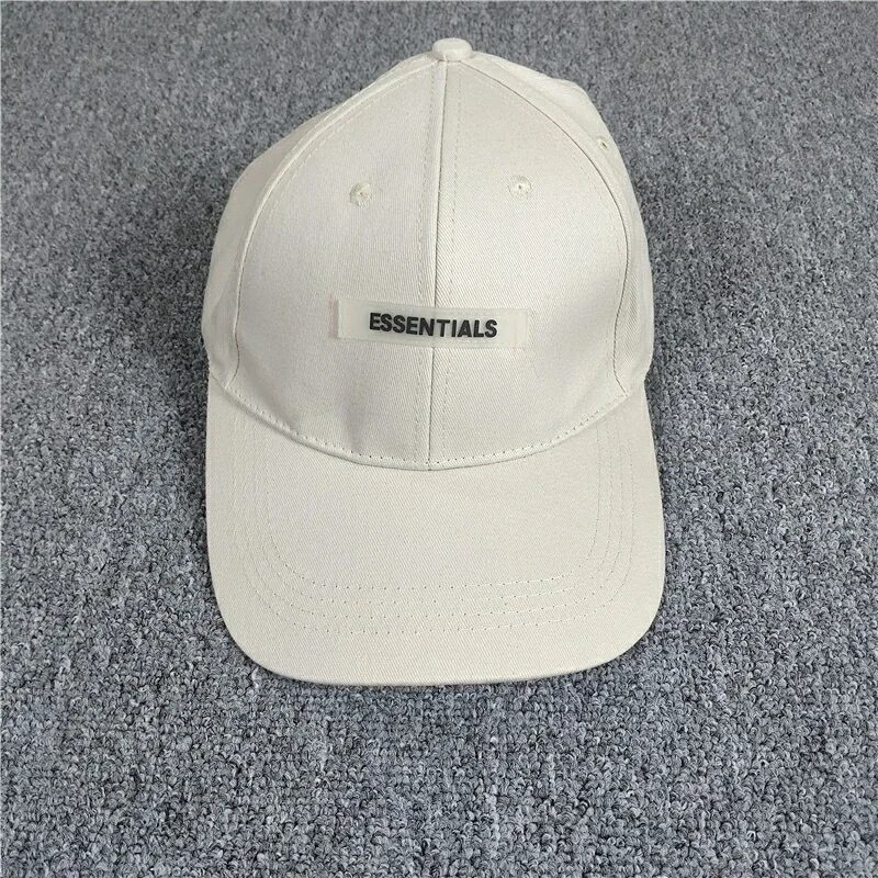 Casual Baseball Cap Cotton Blend Unisex Hat Ecru - Gallery Image 7 - Detailed View