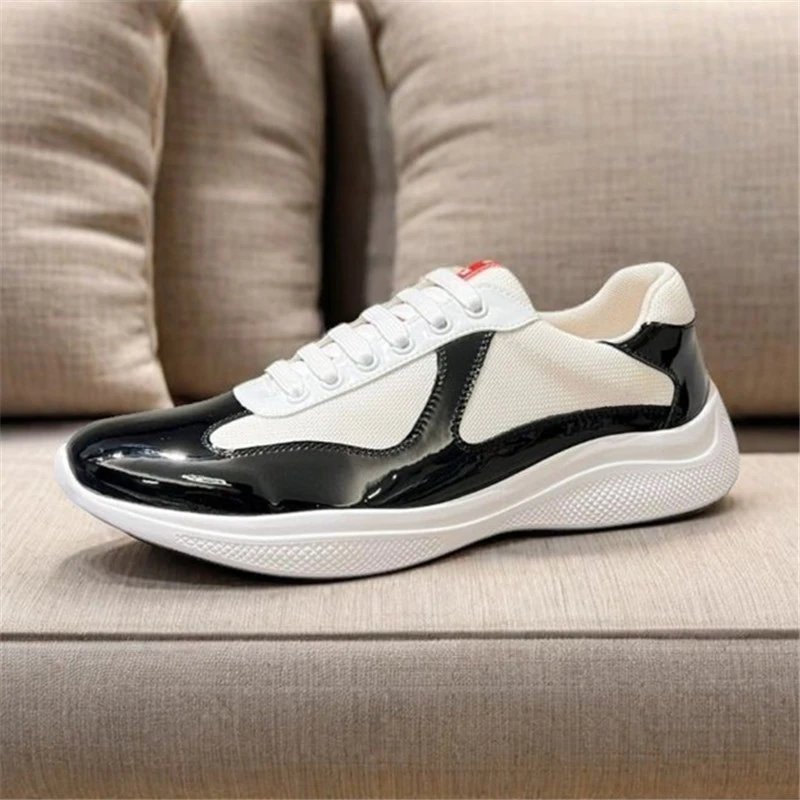 Spring Summer Couple Patent Leather Round Toe Shoe photo 2