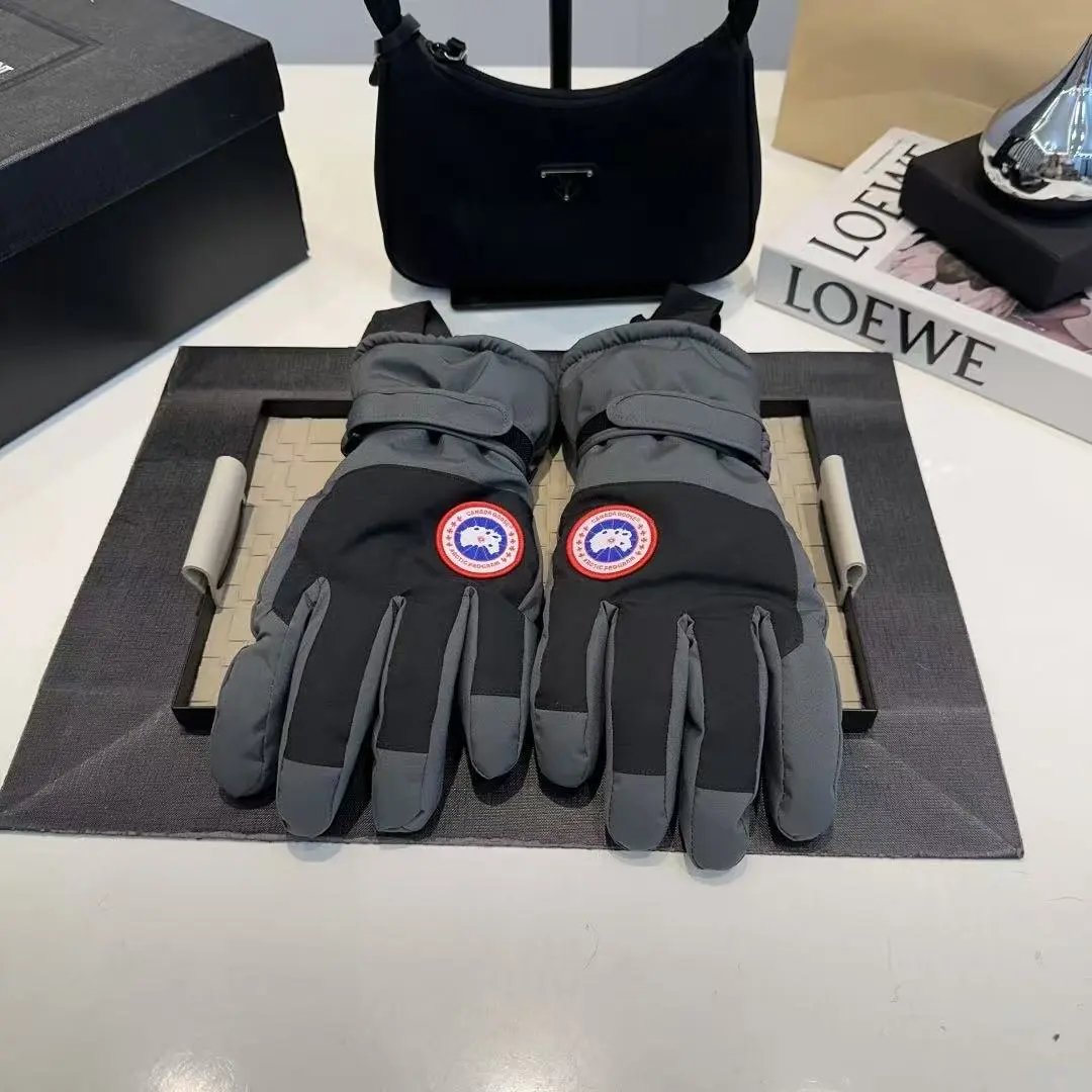 Dior Leather Gloves with Horsebit Buckle Black Gloves - 12