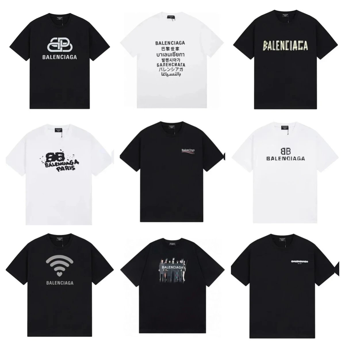 Balenciaga Logo & Graphic T-Sh