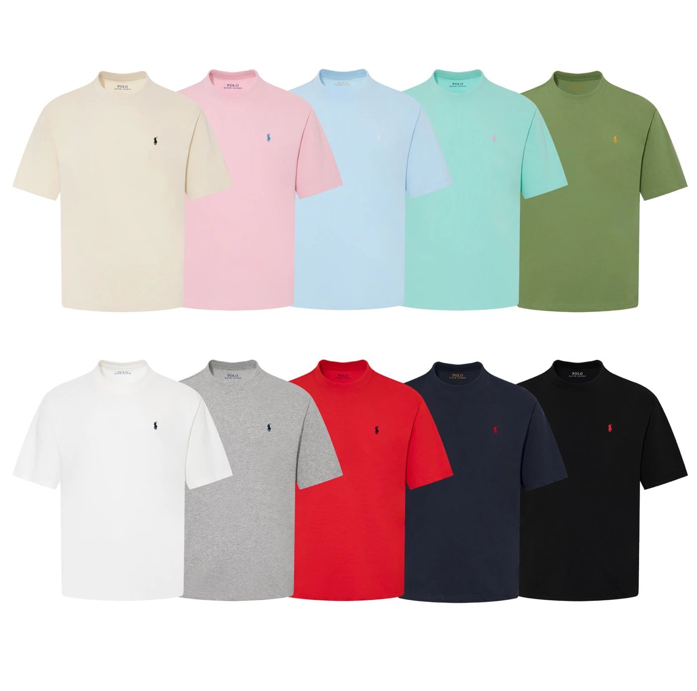 Screen Ralph Lauren crew-neck T-shirt (50 Variants) online at CNFansSheets with global shipping