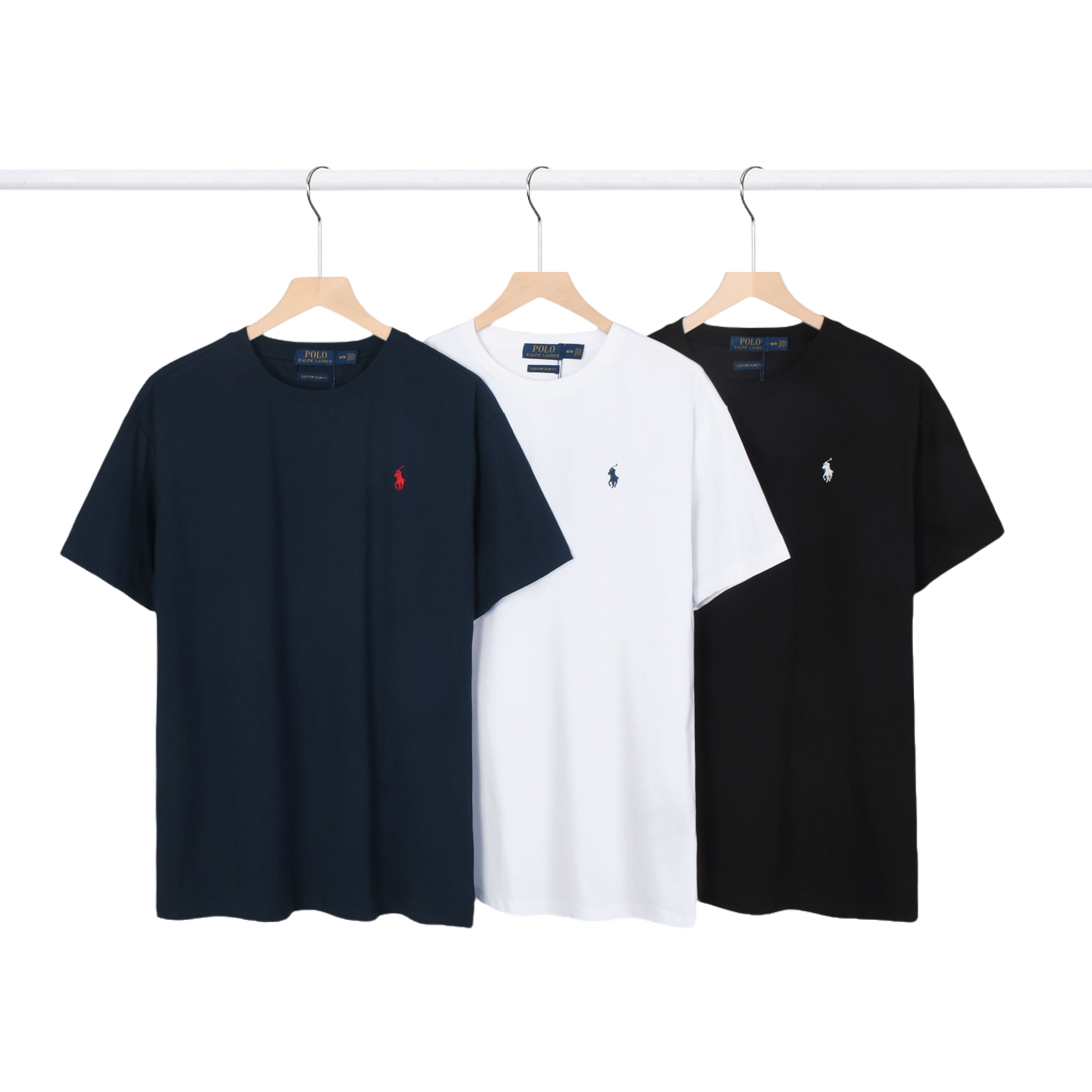 Screen Ralph Lauren Classic T-shirt with embroidery on the short sleeve (12 Variants) online at CNFansSheets with global shipping