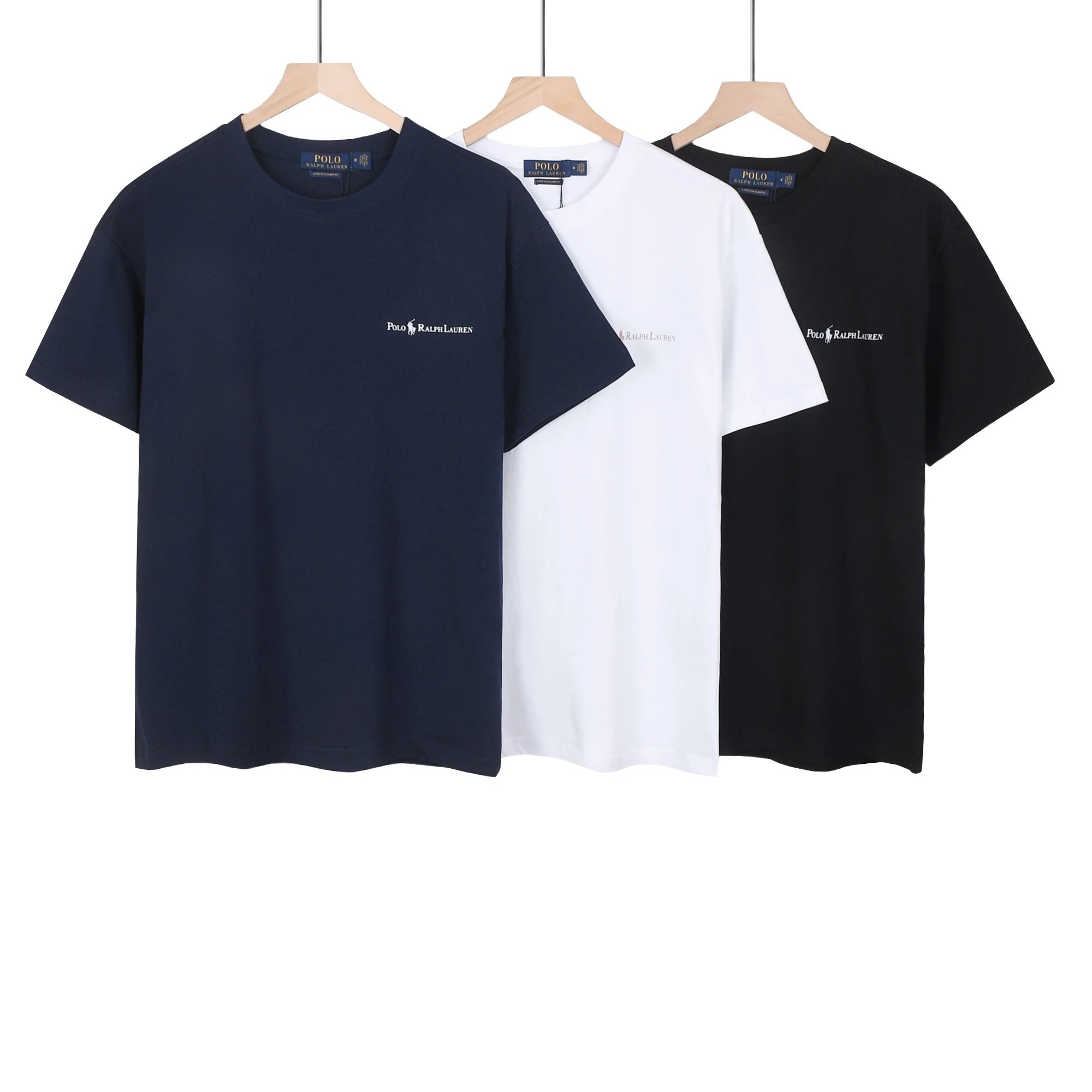 Screen Ralph Lauren Embroidered Men's Short-Sleeved T-shirt (12 Variants) online at CNFansSheets with global shipping