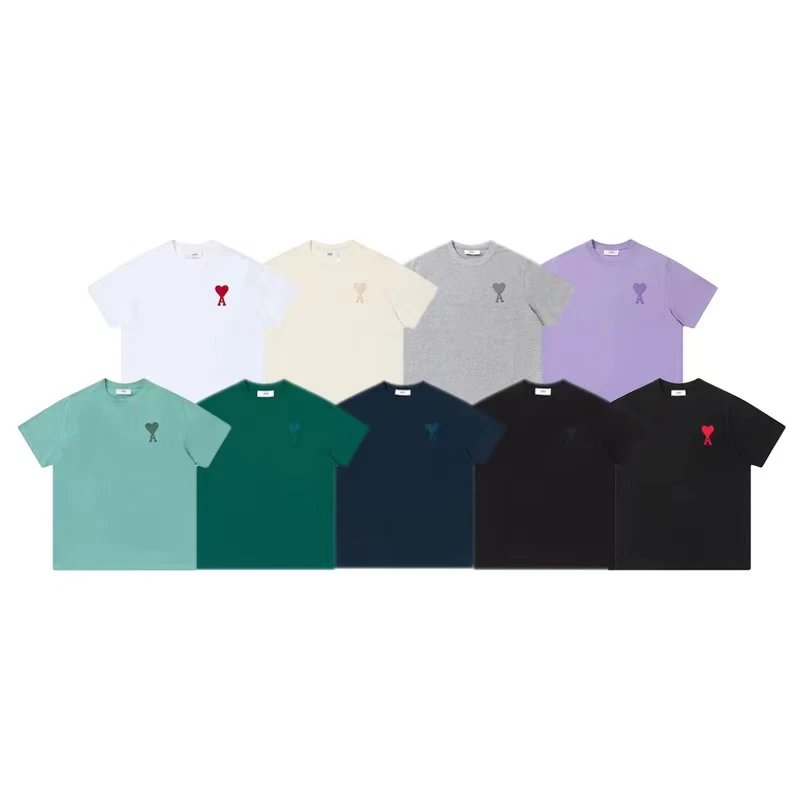 Screen Am Classic logo embroidered short-sleeved T-shirt (36 Variants) online at CNFansSheets with global shipping