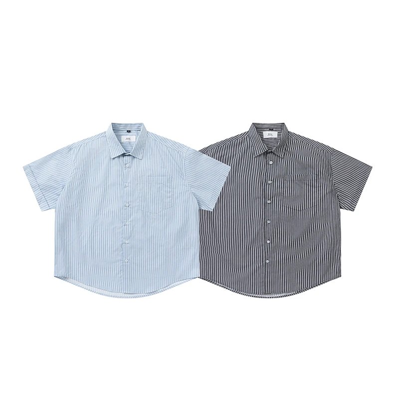 Screen Am Summer loose striped shirt (8 Variants) online at acbuySheets with global shipping