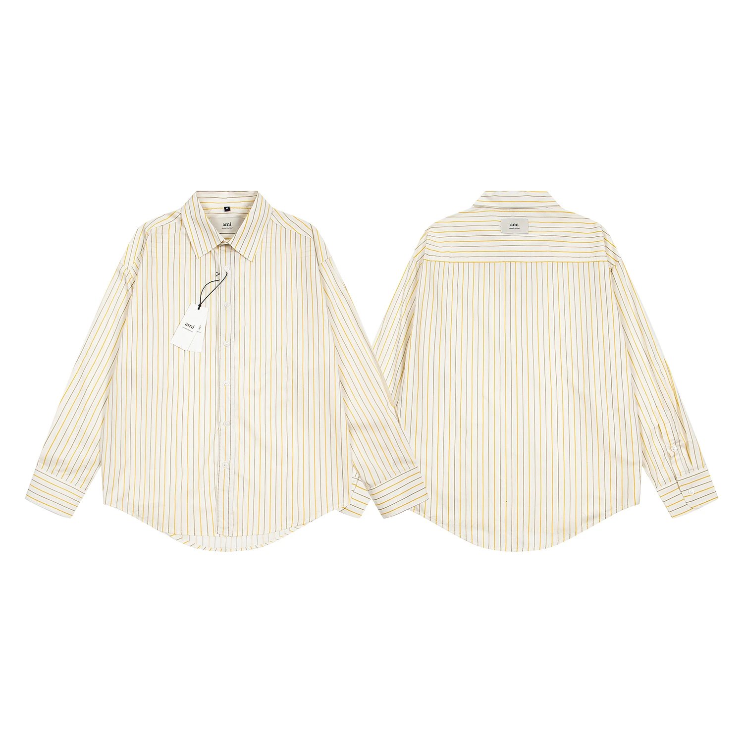 Screen Am Vertical-striped men's and women's long-sleeved shirts (4 Variants) online at acbuySheets with global shipping