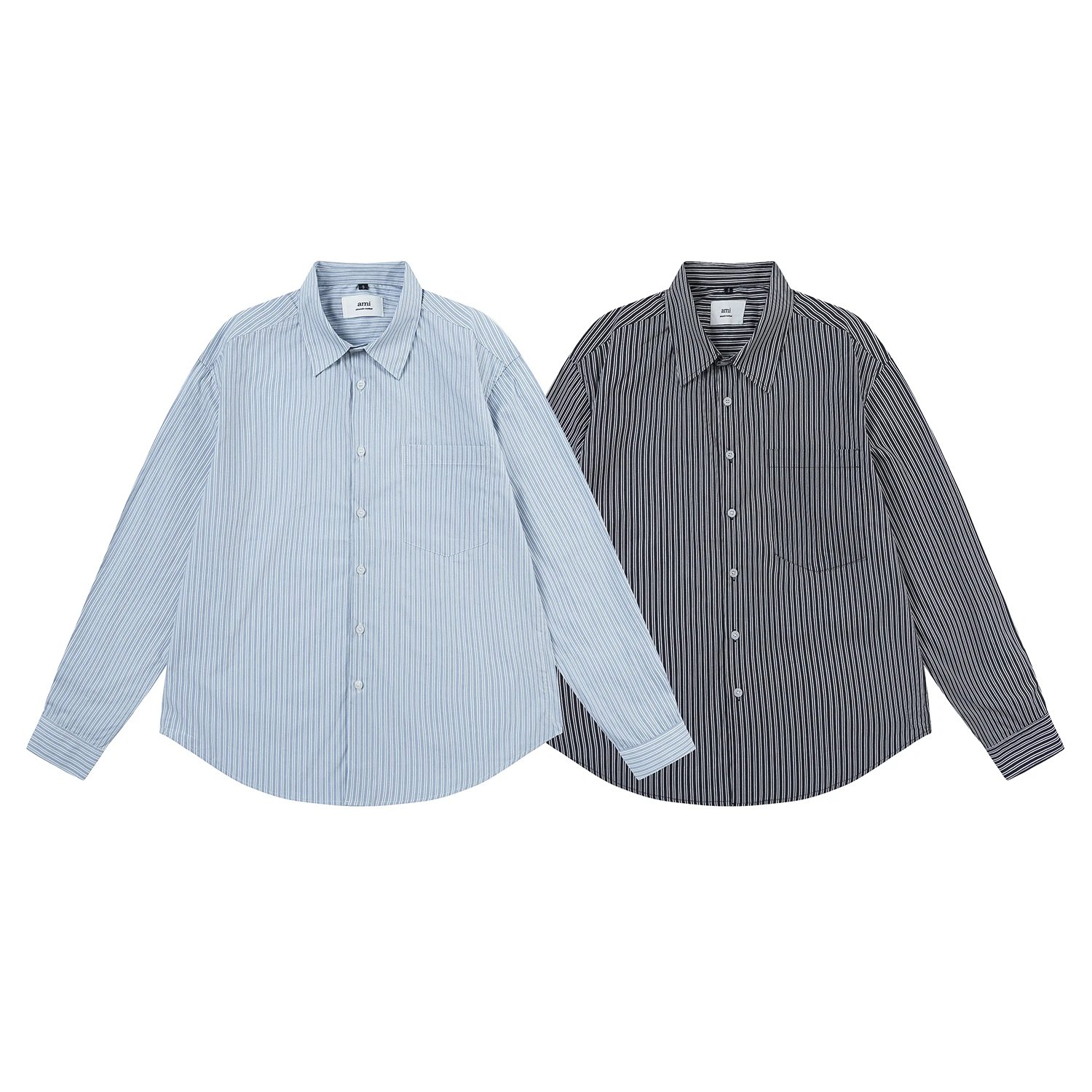 Screen Am Men's and women's long-sleeved striped shirts (8 Variants) online at acbuySheets with global shipping