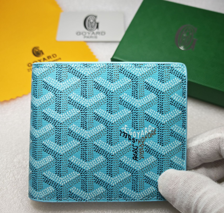 Goyard Victoire Wallet Goyardine Sky Blue