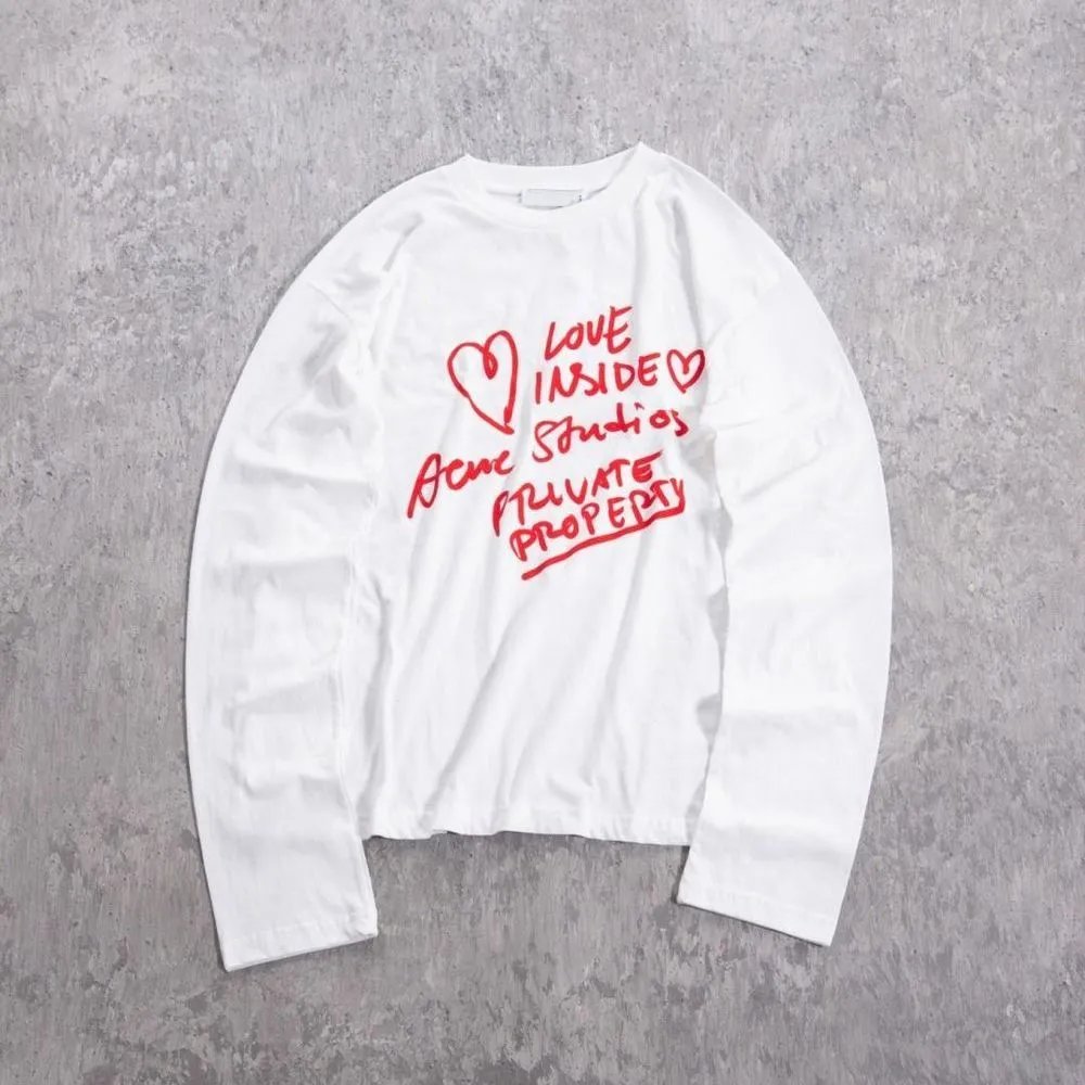 Letter print Valentine's Day limited white
