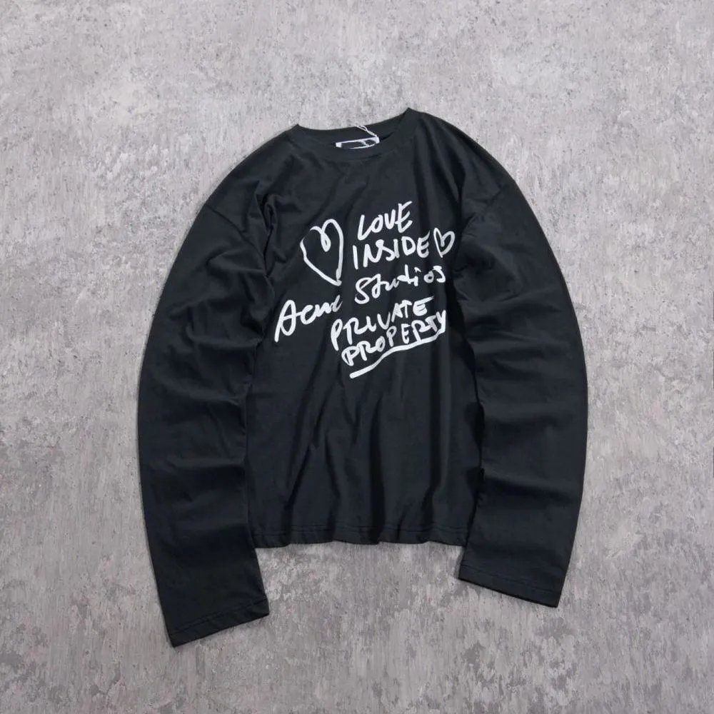 Letter print Valentine's Day limited black