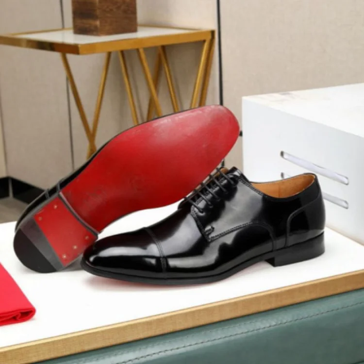 Christian Louboutin Oxford Leather Lace-up Black