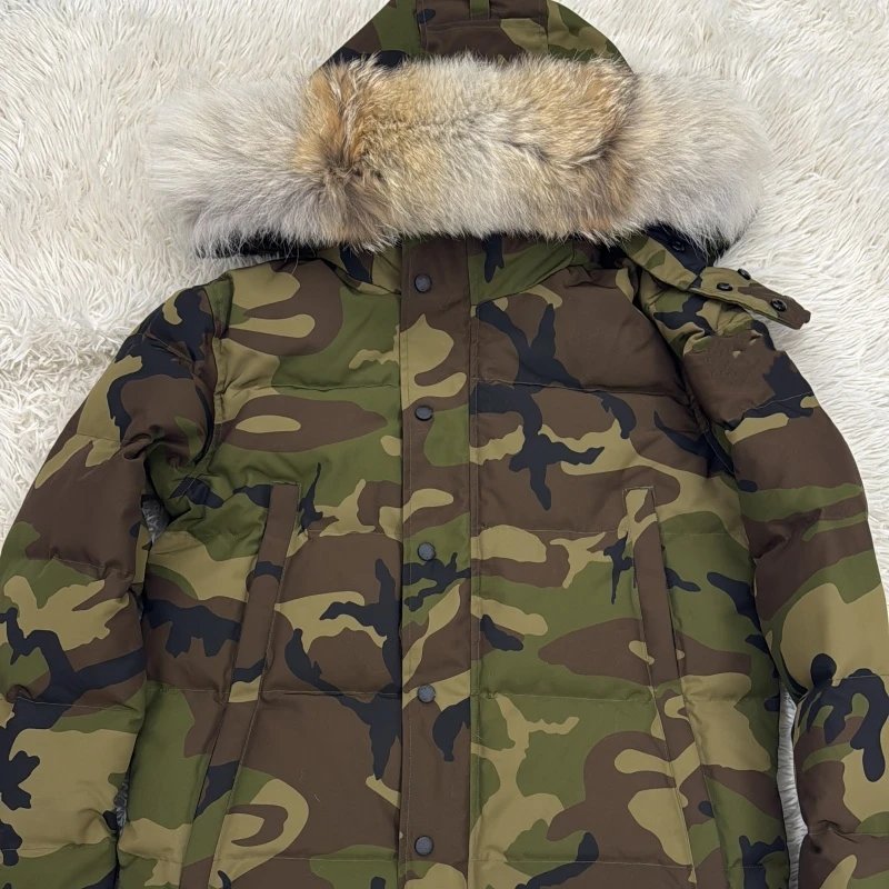 Green camouflage red badge
