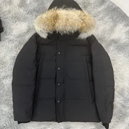 thumbnail for Wyndham Real fur collar men's and women's down jacket 3808M-3808MB