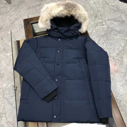 thumbnail for Wyndham Real fur collar men&#039s and women&#039s down jacket 3808M-3808MB